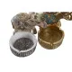 Decorative Figure DKD Home Decor Elephant Beige Golden Resin Colonial (11 x 12 x 9 cm) (2 Units)