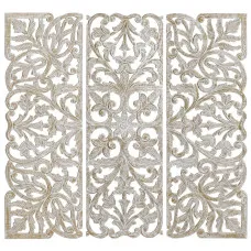 Wall Decoration DKD Home Decor Golden White Iron Romantic MDF Wood (40 x 2 x 120 cm)