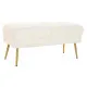 Bench DKD Home Decor 106 x 45 x 50 cm Golden Metal White