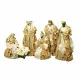 Belén de Navidad DKD Home Decor Dorado Corona 30 x 5 x 30 cm 50 x 5 x 50 cm