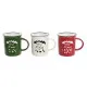 Mug DKD Home Decor Porcelain Stoneware (330 ml) (3 Units)