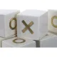 Three-in-a-Row Game DKD Home Decor Golden Ivory (21 x 21 x 6 cm)