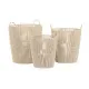 Juego de Cestas DKD Home Decor Beige Metal 42 x 42 x 51 cm 3 Piezas