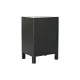 Mesita de Noche DKD Home Decor Blanco Negro Dorado Abeto Madera MDF 45 x 36 x 66 cm