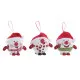 Christmas Bauble DKD Home Decor Red White PVC Snow Doll (3 Units)