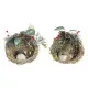 Christmas bauble DKD Home Decor Polyester Rattan (14 x 11 x 15 cm) (2 Units)