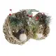 Christmas bauble DKD Home Decor Polyester Rattan (14 x 11 x 15 cm) (2 Units)