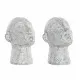 Bookend DKD Home Decor Grey Worn-out Resin Head (15 x 11 x 21 cm)