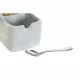 Sugar Bowl DKD Home Decor White Basic Bamboo Dolomite (10,5 x 8 x 8 cm)