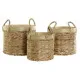 Juego de Cestas DKD Home Decor Bambú Tropical Juncos (35 x 35 x 30,5 cm) (3 Piezas)