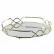 Bandeja de Aperitivos DKD Home Decor Espejo Metal (30 x 30 x 5 cm)