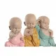 Decorative Figure DKD Home Decor Blue Pink Yellow Resin Monk (8 x 5,5 x 12,7 cm) (3 Units)