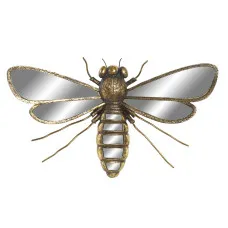 Wall Decoration DKD Home Decor Mirror Golden Resin Bee (33 x 20 x 4 cm)