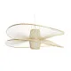 Ceiling Light DKD Home Decor White Natural Bamboo 50 W 100 x 100 x 32 cm