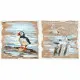 Painting DKD Home Decor Birds Mediterranean (45 x 2,7 x 45 cm) (2 Units)