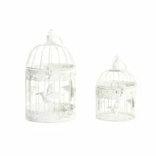 Cage DKD Home Decor White 2 Pieces