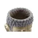 Macetero DKD Home Decor Gris Dorado Buda Resina Oriental (2 Unidades)