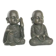 Decorative Figure DKD Home Decor Fibreglass Monk (2 pcs) (27 x 27 x 40 cm)