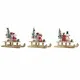 Christmas bauble DKD Home Decor Wood Father Christmas (14 x 6 x 13 cm) (3 pcs)