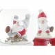 Bola de Navidad DKD Home Decor Resina Cristal Papá Noel (2 pcs) (9.5 x 9.5 x 13.5 cm)