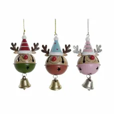 Adorno Navideño DKD Home Decor Metal Reno (3 pcs) (6.5 x 6 x 11 cm)