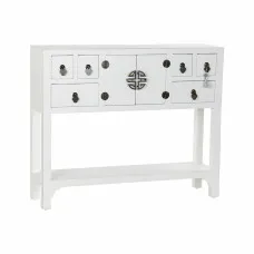 Consola DKD Home Decor Blanco Plata Abeto Madera MDF (95 x 24 x 79 cm)