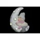 Figura Decorativa DKD Home Decor Blanco Rosa Luna 31 x 20 x 43 cm (2 Unidades)
