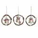 Christmas bauble DKD Home Decor Wood (3 pcs) (14 x 1 x 18 cm)