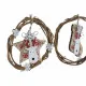 Christmas bauble DKD Home Decor Wood (3 pcs) (14 x 1 x 18 cm)