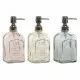 Dosificador DKD Home Decor Plata Gris Rosa Plástico Cristal Dorado (3 pcs) (7.5 x 7.5 x 19 cm)