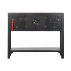 Consola DKD Home Decor Madera Abeto Madera MDF Azul Multicolor 95 x 24 x 79 cm