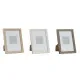 Photo frame DKD Home Decor Natural Beige Wood Dark brown Boho (18 x 2 x 23 cm) (3 Units)