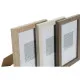 Photo frame DKD Home Decor Natural Beige Wood Dark brown Boho (18 x 2 x 23 cm) (3 Units)