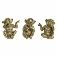 Figura Decorativa DKD Home Decor Mono Resina (3 pcs) (11 x 9 x 13 cm)