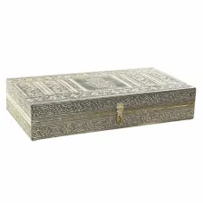 Caja-Joyero DKD Home Decor Madera Aluminio Árabe Flor (1 pcs) (38 x 20 x 7.5 cm)