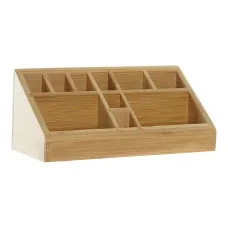 Organizador Multiusos DKD Home Decor Escritorio Bambú (23 x 9 x 9.5 cm)