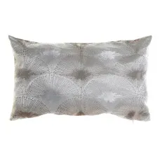 Cushion DKD Home Decor Grey Polyester Aluminium Traditional