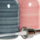 Dispensador de Jabón DKD Home Decor Azul Rosa PVC Gres (2 pcs) (8 x 8 x 16 cm)