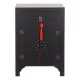 Mesita de Noche DKD Home Decor Abeto Rojo Negro Madera MDF 45 x 34 x 66 cm