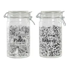 Bote DKD Home Decor Cristal Tradicional 10 x 12.5 x 20 cm 1 L (2 pcs)
