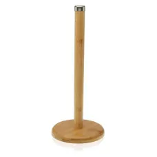 Portarrollo de Papel de Cocina Versa S3404655 Madera Acero Bambú (14 x 33 x 14 cm)