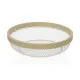 Fruit Bowl Versa White Metal Wood (25 x 7 x 25 cm)