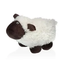 Sujetador de puerta Versa Textil 14 x 18 x 29 cm Oveja Blanco