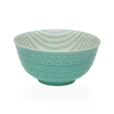 Bol para Aperitivos Versa Turquesa Cerámica Porcelana 16 x 7,7 x 16 cm