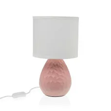 Lámpara de mesa Versa Rosa Blanco Cerámica 40 W 15,5 x 27,5 cm