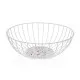 Frutero Versa Balbec Blanco Metal Acero Madera MDF 28 x 10 x 28 cm