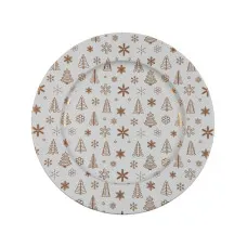 Bajo Plato Versa Metal 33 x 1,5 x 33 cm Navidad