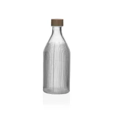 Botella Versa Vidrio Aluminio Rayas 1 L 9,8 x 25,1 x 9,8 cm