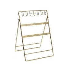 Jewellery Stand Versa Golden Metal 8 x 28 x 18,5 cm