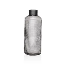 Water bottle Versa Grey Glass Aluminium 1 L 8,3 x 23,5 x 8,3 cm